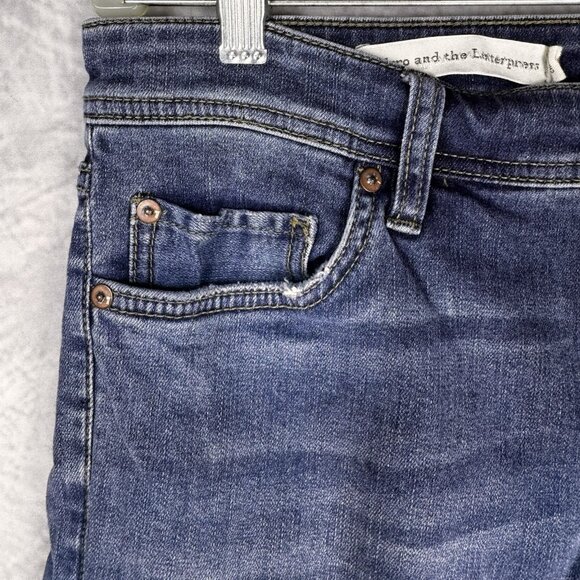 Pilcro and the Letterpress Slim Straight Jeans Anthro Mid-Rise Jewels Sz 28 - Picture 3 of 9